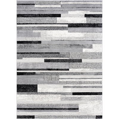 Tapis d'intérieur abstrait gris Jason