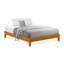 Structure de grand lit plateforme avec 4 pieds en bois franc et 2 pieds centraux supplémentaires - finition chêne-384336243-384336244