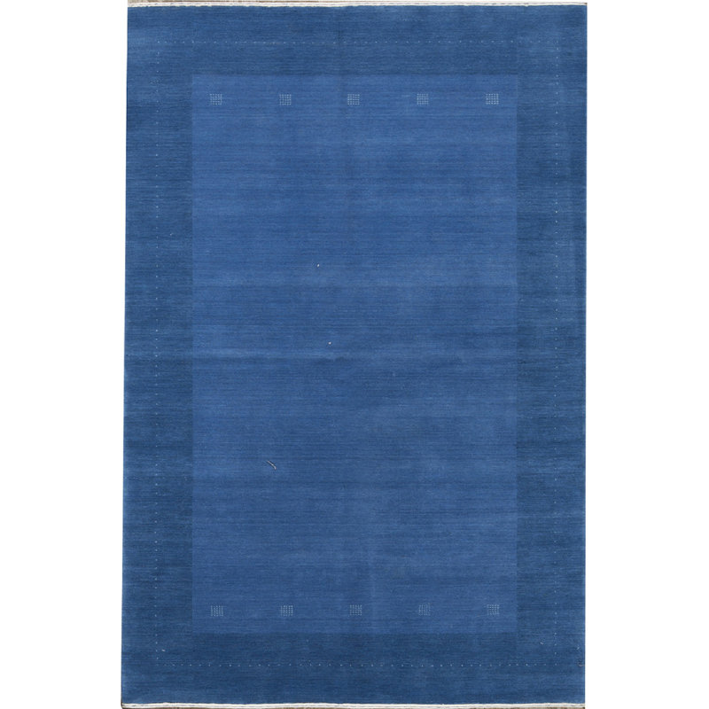Tapis bleu de haute qualité noué à la main de haute qualité