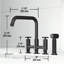 Cass 12" H 2-handle Bridge Kitchen Faucet with Side Sprayer-93174499