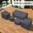 Briles Metal Outdoor Conversation Set Group Seating Patio Furniture Covers