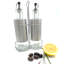 Ensemble de distributeur d'huile et de vinaigre, verre à huile 10,5 oz / 300 ml en acier inoxydable de haute qualité