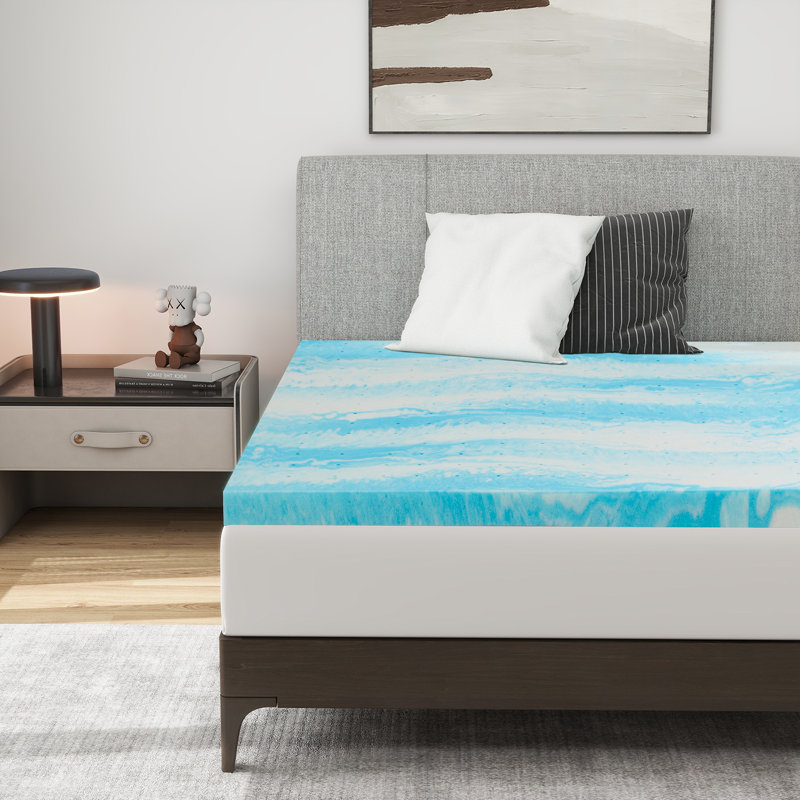 Alwyn 2" Home Gel Memory Foam Mattress Topper for Bedroom, Living Room, Twin XL