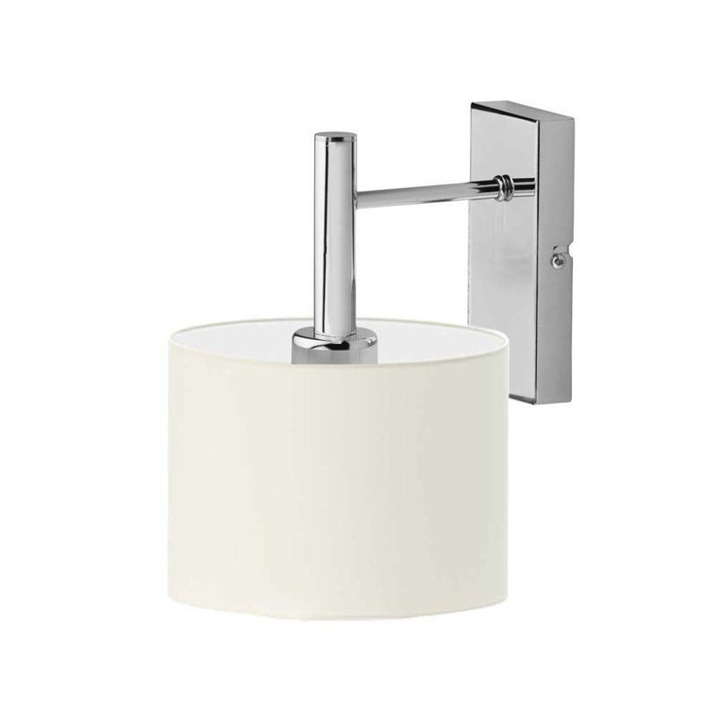 Ayachi Steel Armed Sconce, Chrome, Ecru