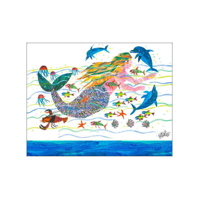 Art sur toile sirène par eric carle