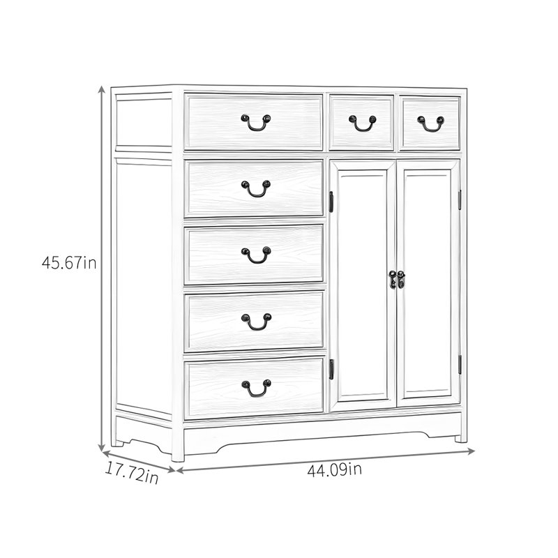Retro Solid Wood Sideboard