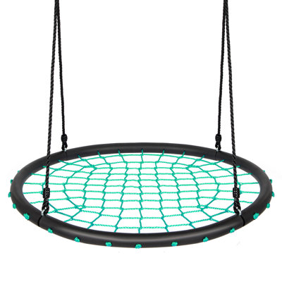 Ensemble de balançoire en toile d'araignée 40 po avec cordes de suspension réglables Jumbala