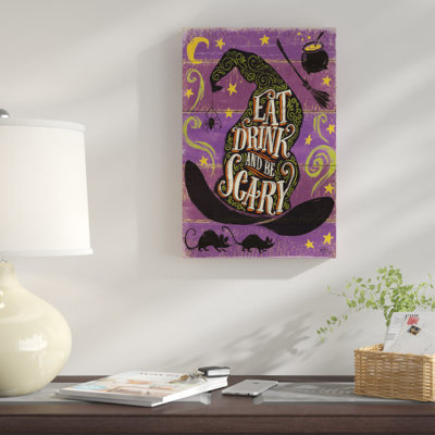 « fright night ii », art textuel sur toile tendue
