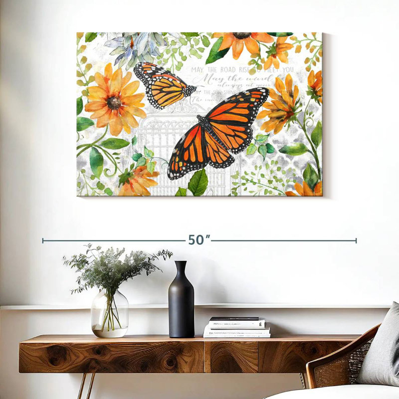 Brampt Floral Butterfly Garden III, 26" H x 39" W