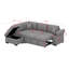 Canapé-lit modulaire avec canapé-lit d'angle en forme de L avec repose-pieds avec rangement et accoudoirs cachés-115797476