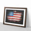 Painted American Flag - Picture Frame Graphic Art Print-56862139-56862140