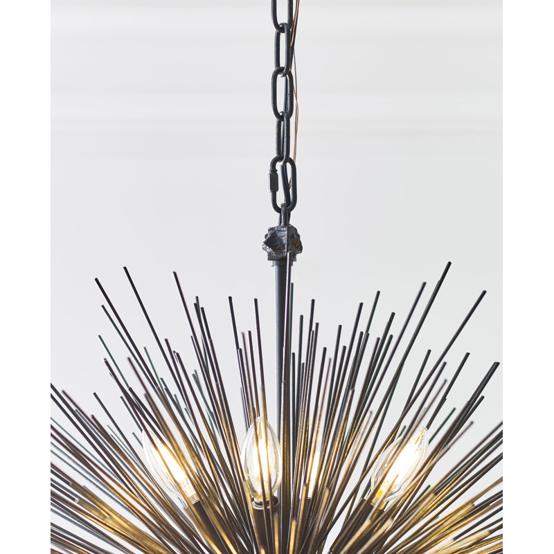 Kelly Wearstler Strada Round Chandelier, Aged Iron, 28.25" H x 28" W x 28" D