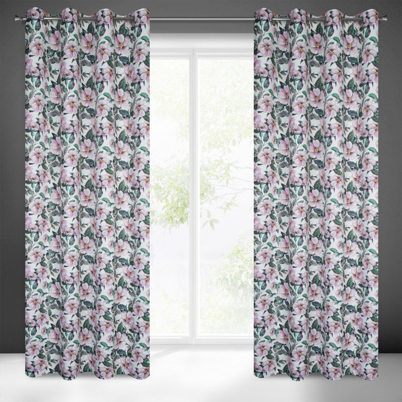 Adebisi Semi Sheer Curtains Single Panel, White