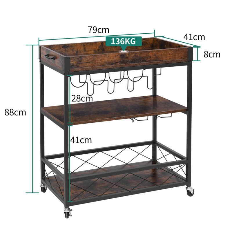 Madhu 200.66cm Bar Cabinet