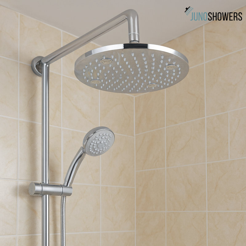 Système de douche de pluie chromé 16 pouces avec valve thermostatique et douchette