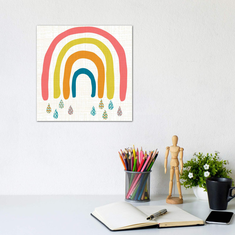 «Rainbow Day II» par Chariklia Zarris - reproduction d'art, Pas de tapis, Toile tendue, H 12 po x l 12 po x P 0,75 po
