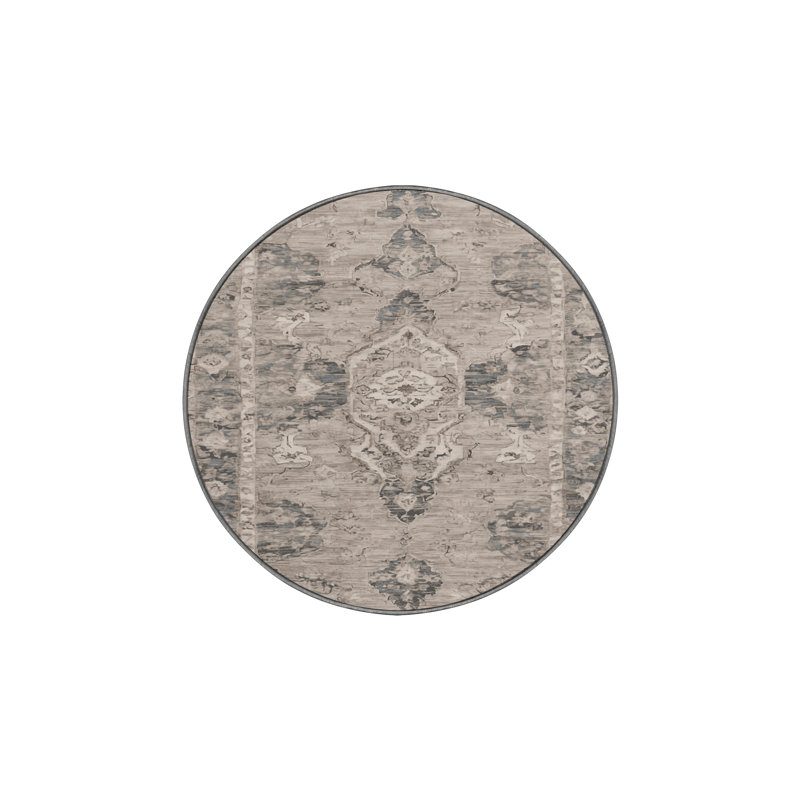 Tapis gris soyeux et moelleux, Rectangle de 5 pi x 8 pi