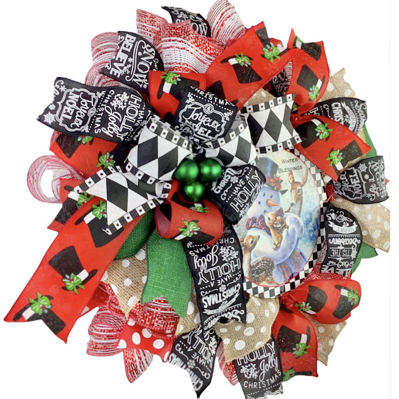 Couronne en maille 18 po Winter Blessings