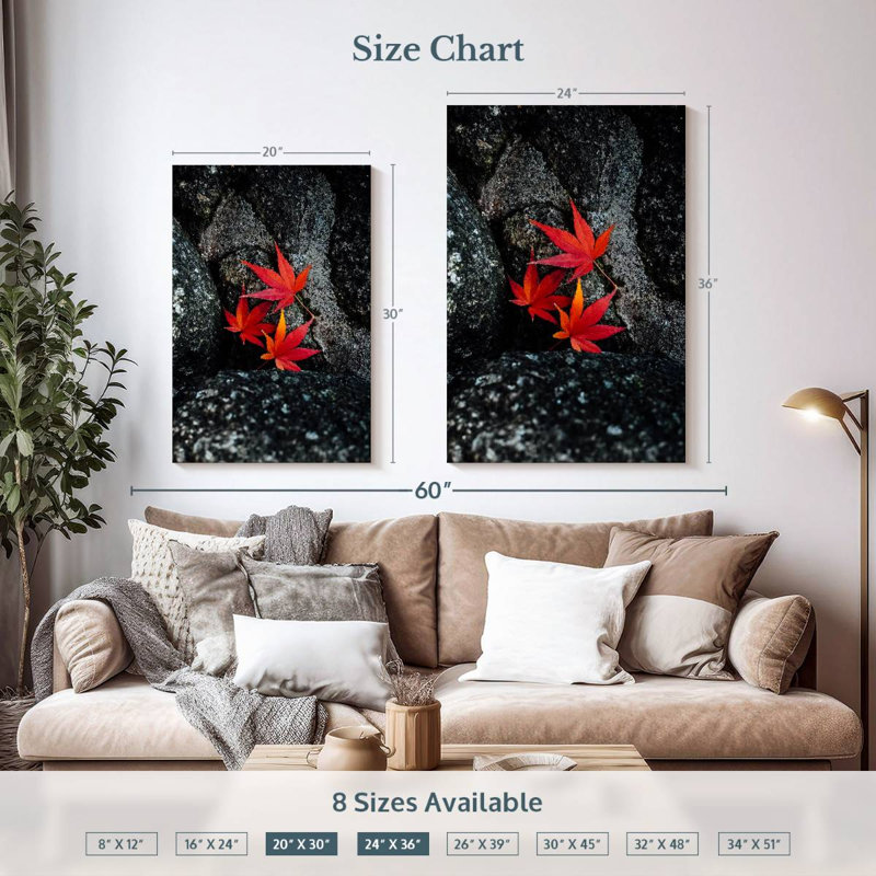 Harnek Pop Fallen Maple Leaves, 36" H x 24" W