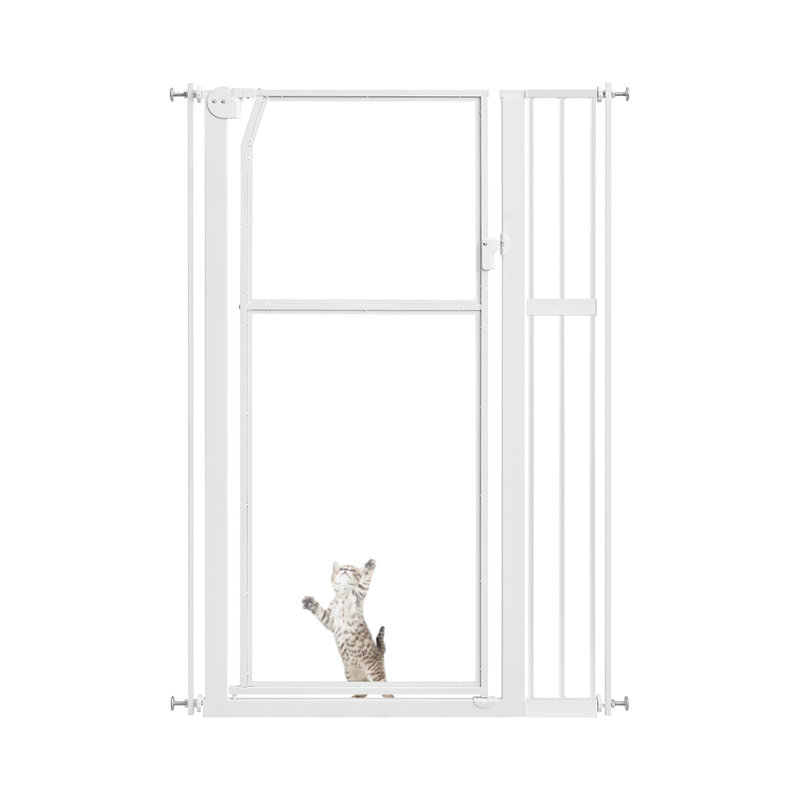 Pressure Mounted Pet Gate, 75cm - 95cm W, White