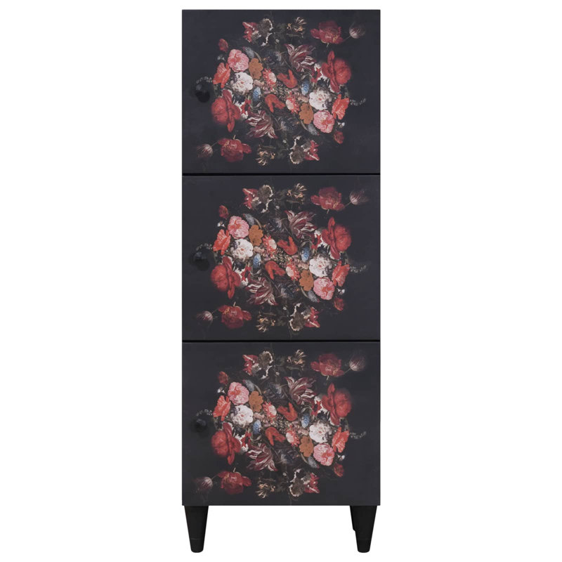 Solid Wood Rectangle Accent Cabinet