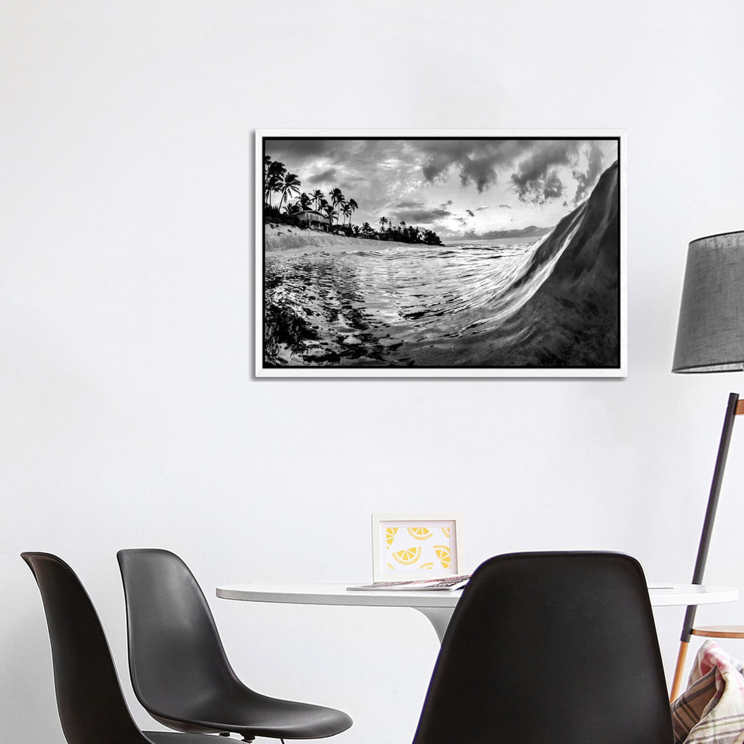 Steep Approach Black And White von Sean Davey - Galerie-umwickelte Leinwand Giclée auf Leinwand