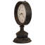 Traditional Analogue Metal Quartz Movement / Crystal Tabletop Clock in Antique Black/Antique White