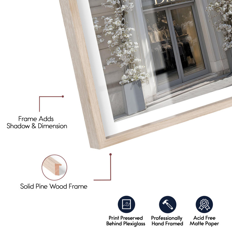 Décoration murale Haute Garland Shadowbox Print Glam par Notoriart, cadre blond, 37 x 55, H 55 po x l 37 po, Cadre blond