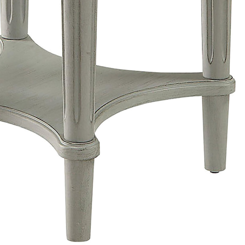 Table de bout antique avec tablette inférieure en ardoise antique