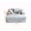 Chaise longue intérieure, canapé-lit rembourré avec coussins décoratifs et accoudoirs, canapé-lit pour la salle de séjour, gris clair