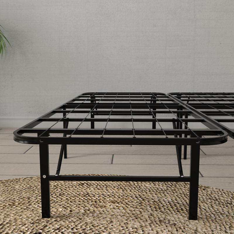 Sommier plateforme noir Omne Steel, Lit simple