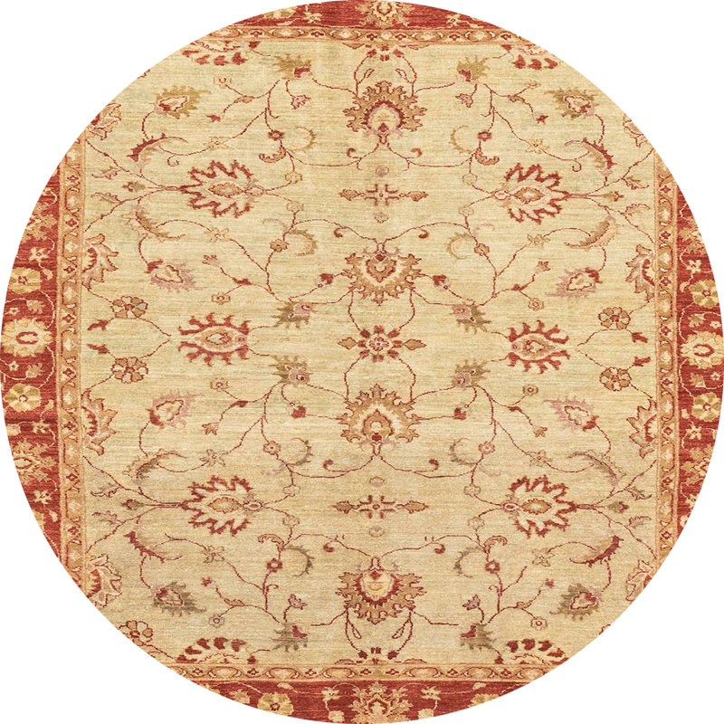 Abstract Indoor Rug, Round 6'