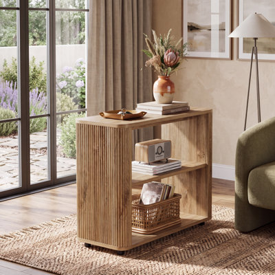 31.5'' Narrow End Table with 2-Tier Shelves