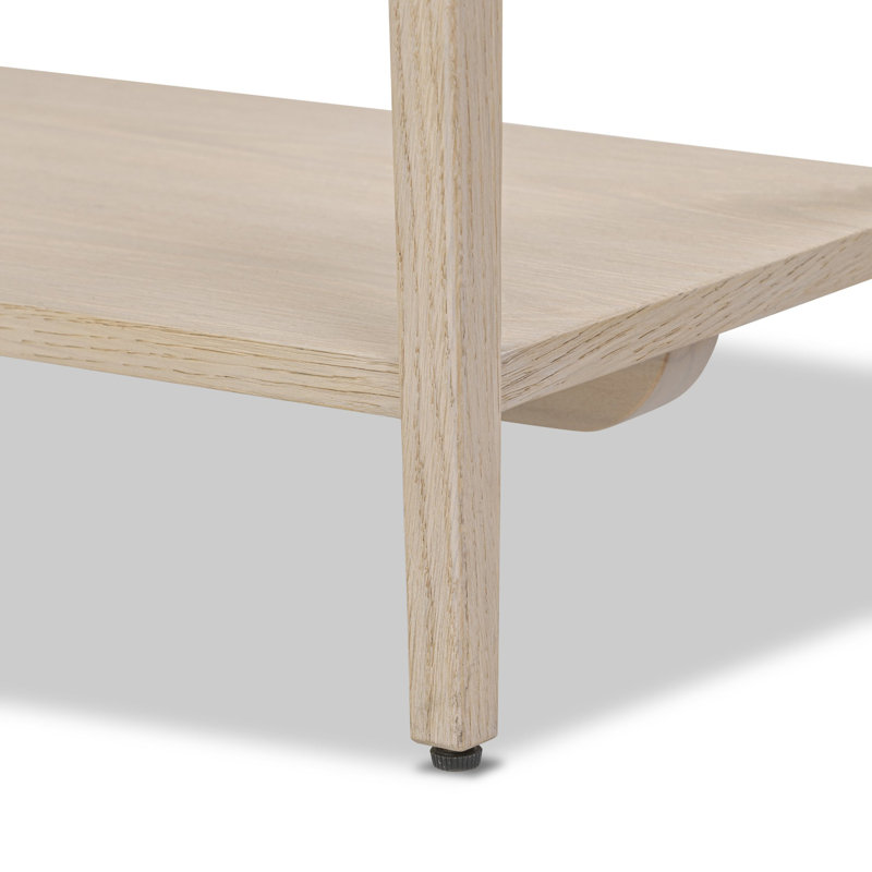 Rosenell Console Table-Natural Oak Veneer, Natural Oak Veneer