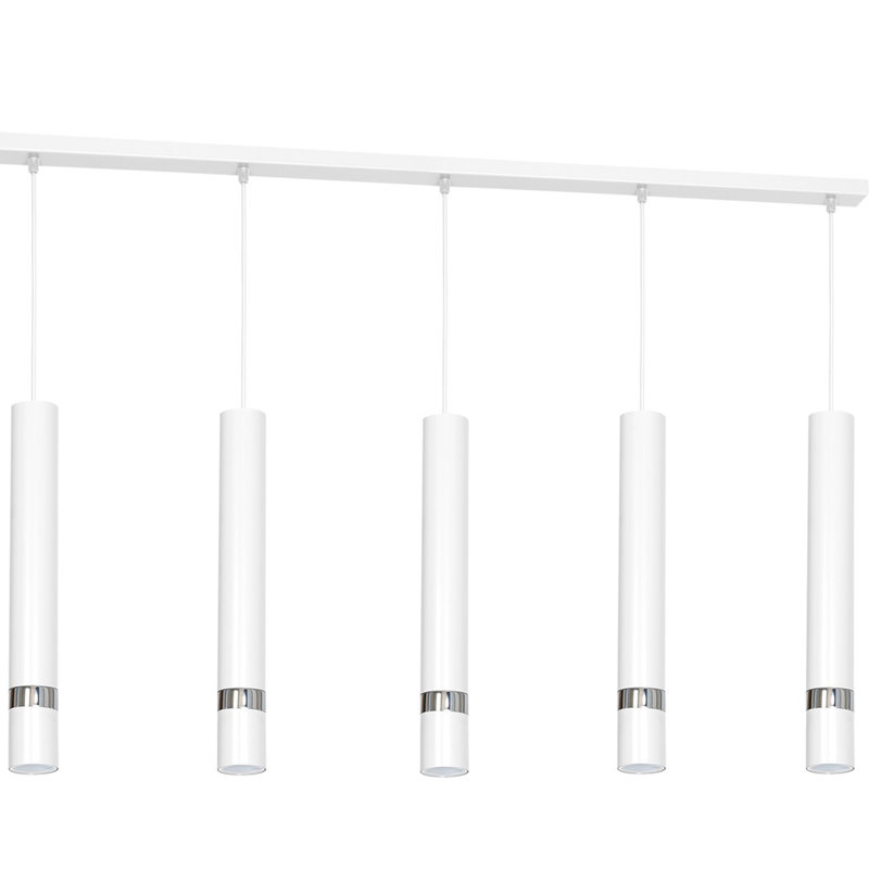Joker 5 - Light Kitchen Island Pendant, White, White/Silver