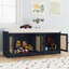 Banc de rangement moderne en rotin