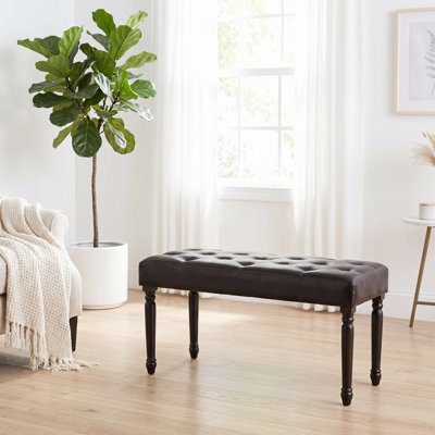 Banc de piano avec repose-pieds Franz Espresso