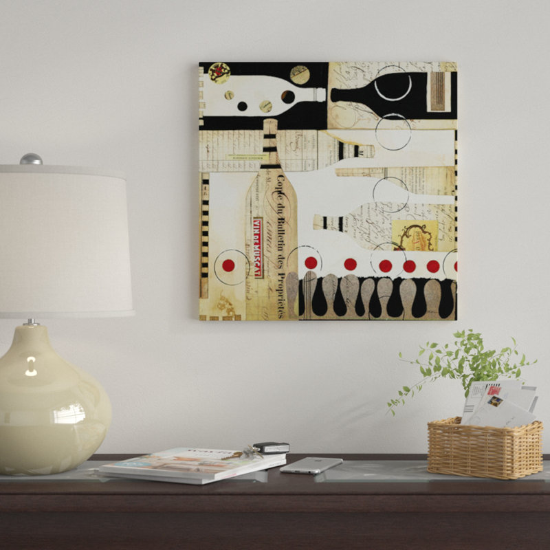 «Deco Vino I», impression sur toile, H 12 po x l 12 po x P 0,75 po, Pas de tapis, Toile tendue