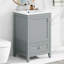 Meuble-lavabo avec lavabo Damore, armoire de salle de bain avec porte à fermeture douce, support de rangement et tiroir-419812422-419812424