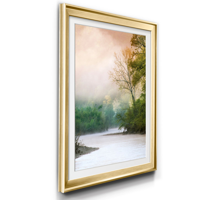 Beguilé - Impression sur papier encadré, Cadre doré, H 30,5 po x l 42,5 po x P 1,5 po