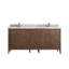 Meuble-lavabo double 72 po avec plateau en marbre Atlanta