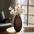 Glam Ribbed Glass Vase with Modern Silhouette and Textured Design for Elegant Decorative Accent-1311814300