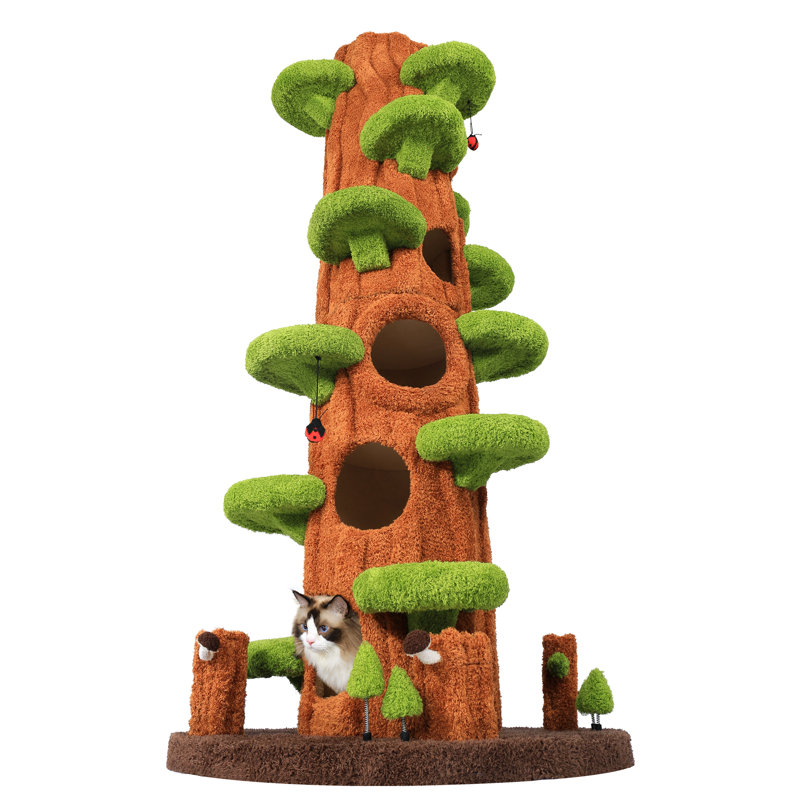 Arbre à chat pour grands chats 89,7 po H Garber, Brun/vert