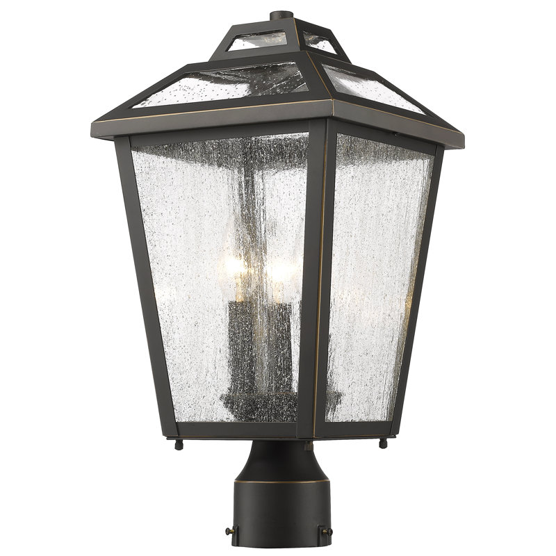 Luminaire suspendu à 3 lumières Saxon, Bronze huilé, H 20 po x l 11 po x P 11 po