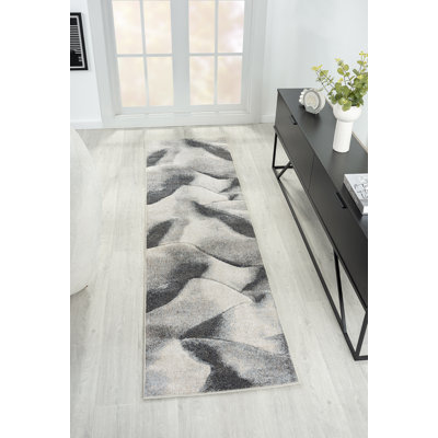 Tapis crème / gris clair à motif abstrait Jhoel Collection