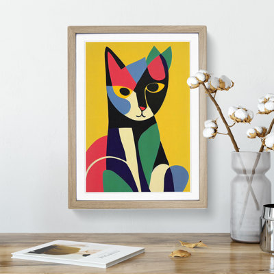 Cat In Abstract No.2 Framed Print