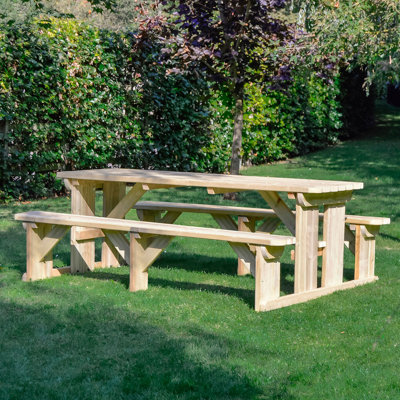 Rectangular 3 - Piece 2 - Person 240Cm L Outdoor Picnic Table