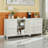 67'' Sideboard Storage Cabinet With Soft-Close Hinges & Anti-Tip Mount, Mdf Wood, 150Lbs Capacity-1186412016