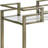 Neilo Clear Glass, Faux Marble Top & Wire Brass Finish Serving Cart