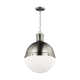 Geoffrey Single Light Glass Steel Dimmable Pendant